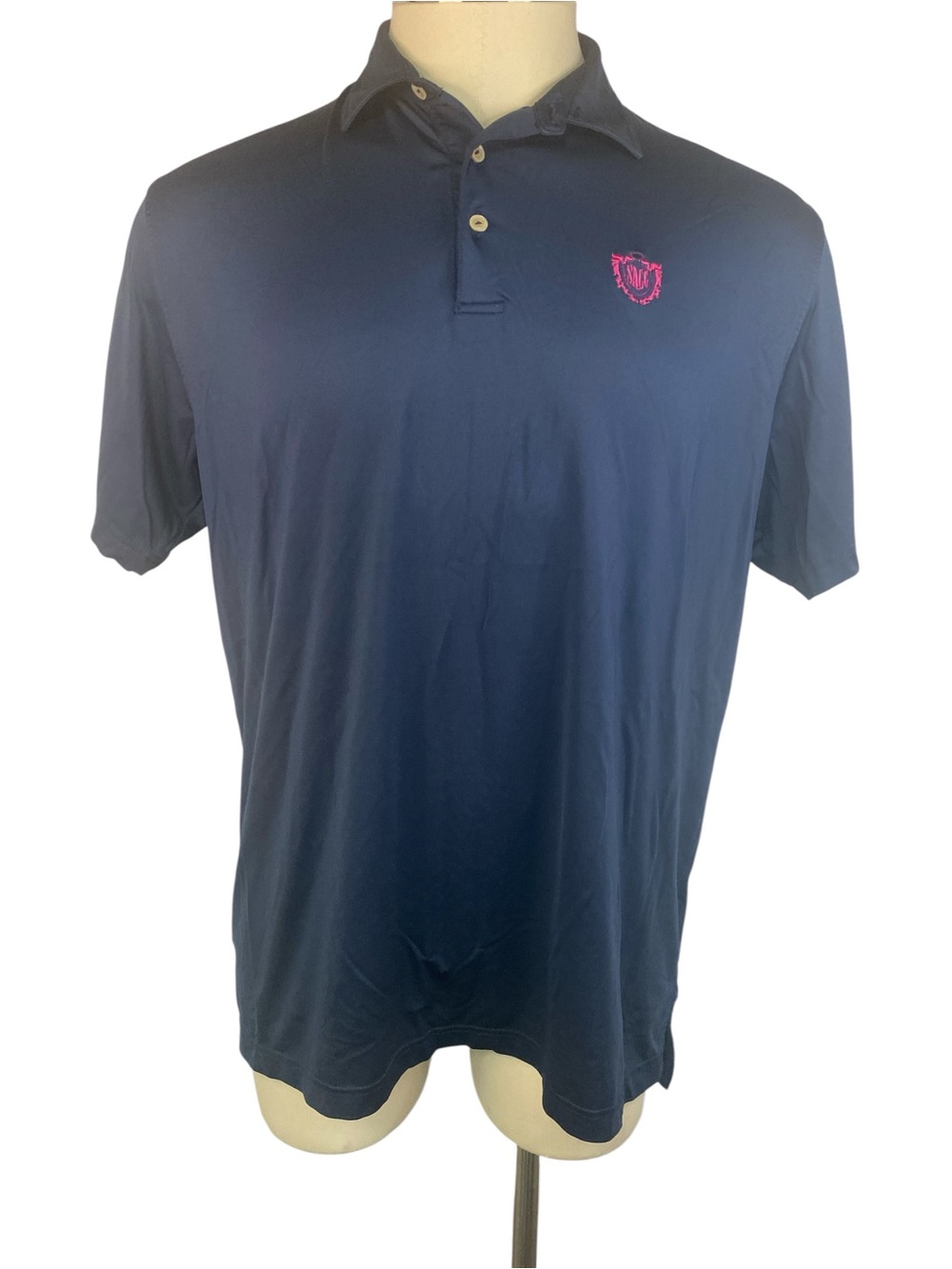 Peter Millar Summer Comfort Navy Short Sleeve Golf Shirt Men’s Large